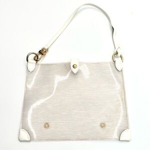 Louis Vuitton Clear Epi Plage Bag with White Leather Trim and Gold Hardware